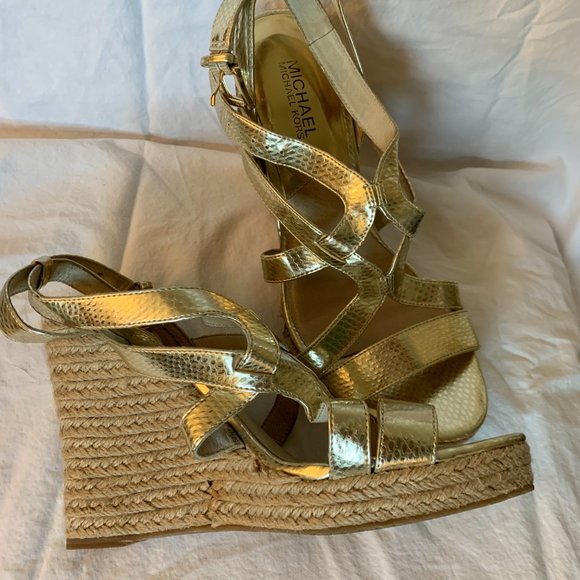 Gold Michael Kors Wedges - Picture 3 of 3